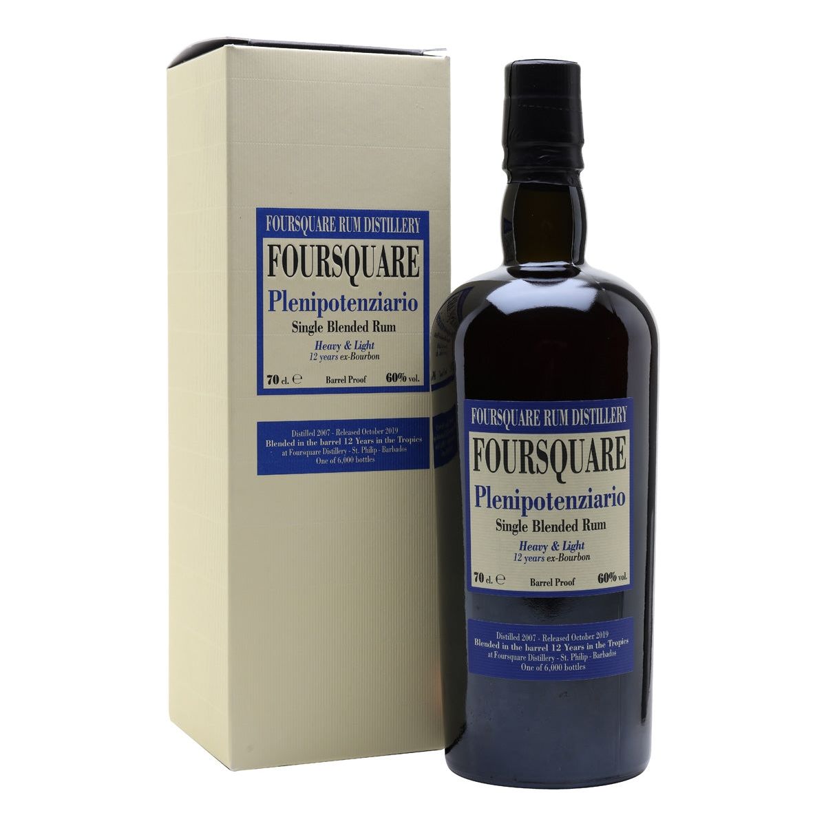 Foursquare Plenipotenziario 2007 12 years, rum, fine spirits, premium drinks