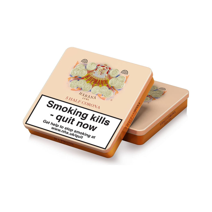 H. Upmann Half Corona, cuban cigars, hande made cigars, tin of 5