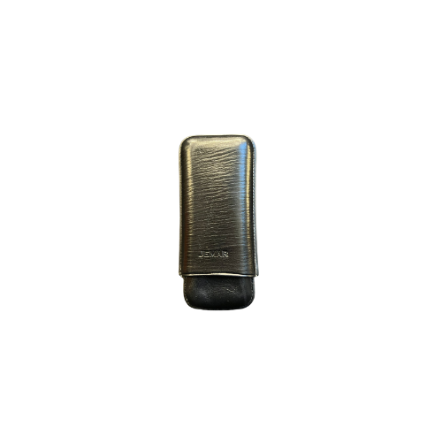 Jemar Leather Cigar Case 2 Fingers Robusto Black