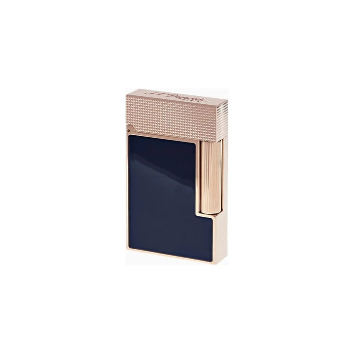 S.T Dupont Ligne 2 Lighter Microdiamond Head Rose Gold and Blue Lacquer