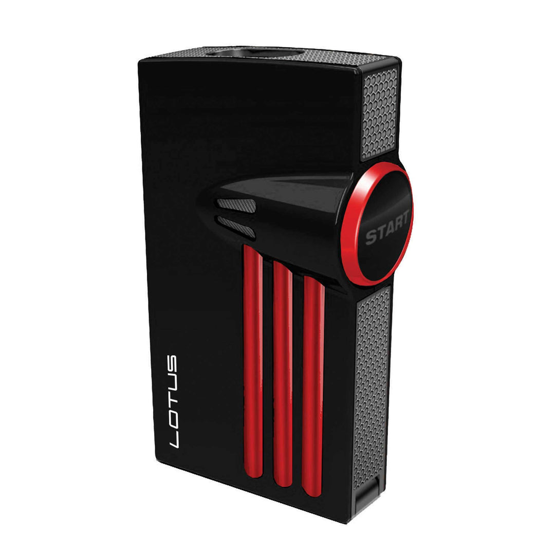 Lotus Orion Lighter Black Matter &amp; Red, cigar accessories, cigar lighter