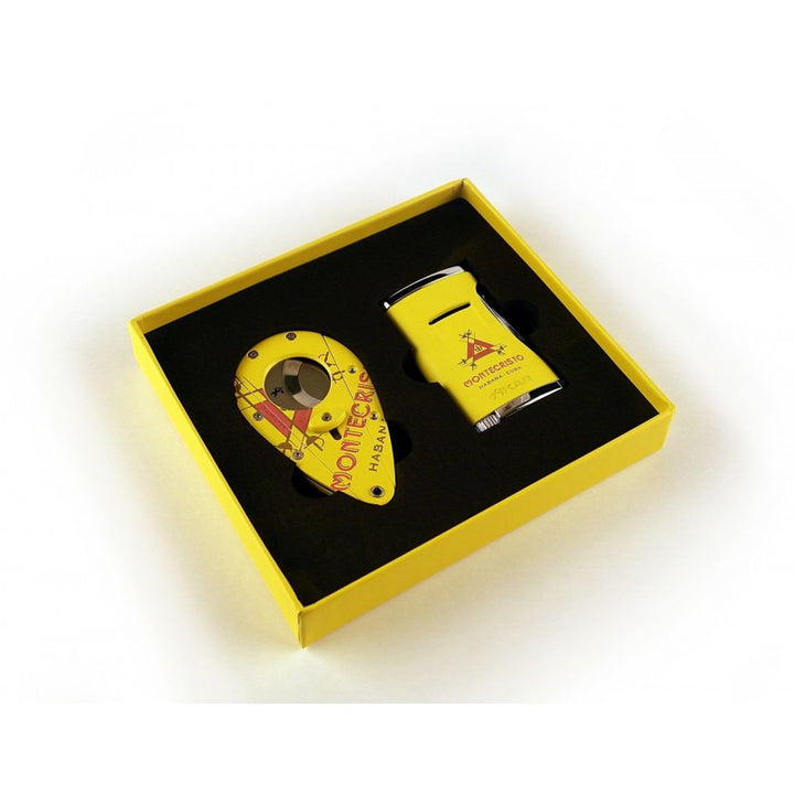Xikar Montecristo Cigar Cutter and Lighter Yellow
