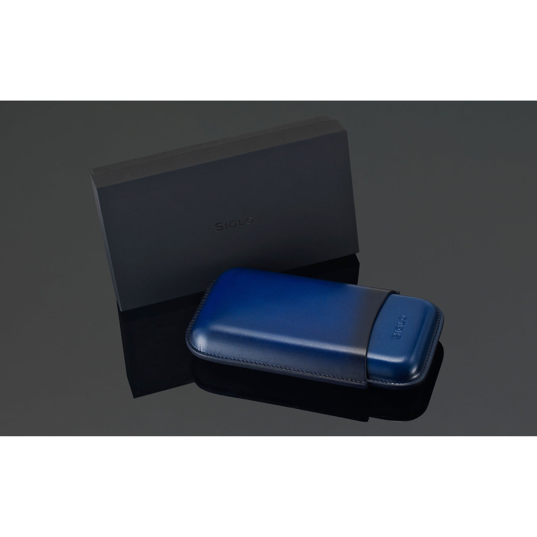 PCC Siglo Patina Cigar Case Blue 3 Fingers