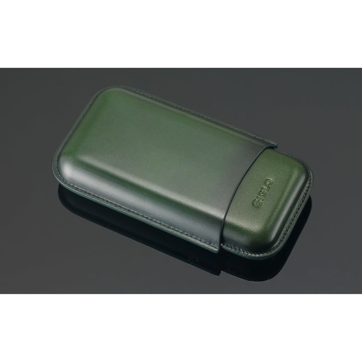 PCC Siglo Patina Cigar Case Green 3 Fingers