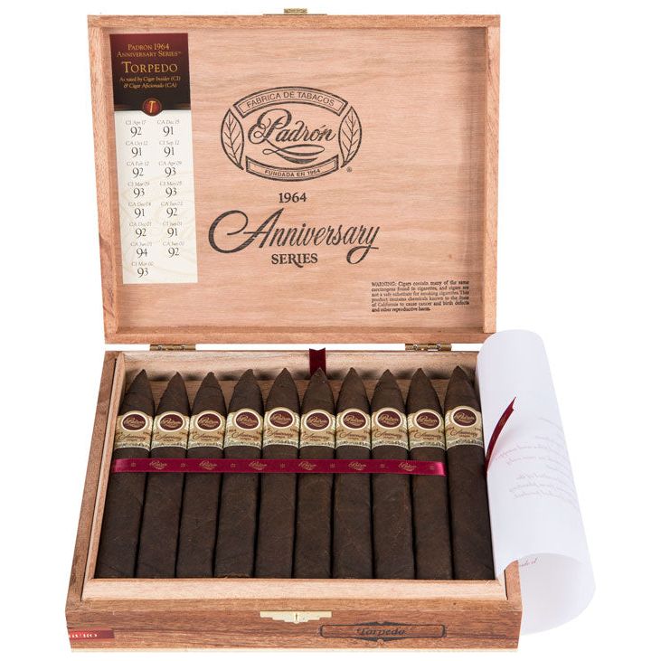 Padron 1964 Anniversary Torpedo Maduro box of 20