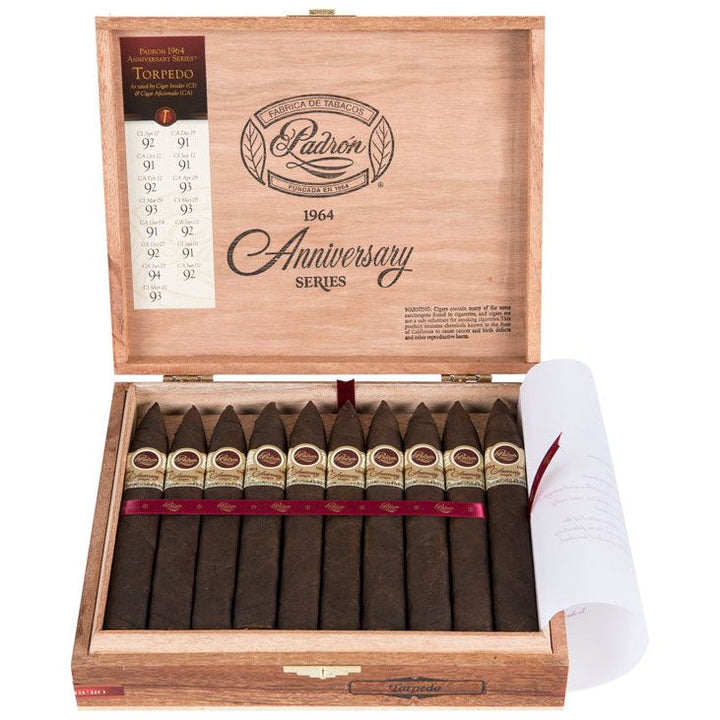 Padron 1964 Anniversary Torpedo Maduro box of 20