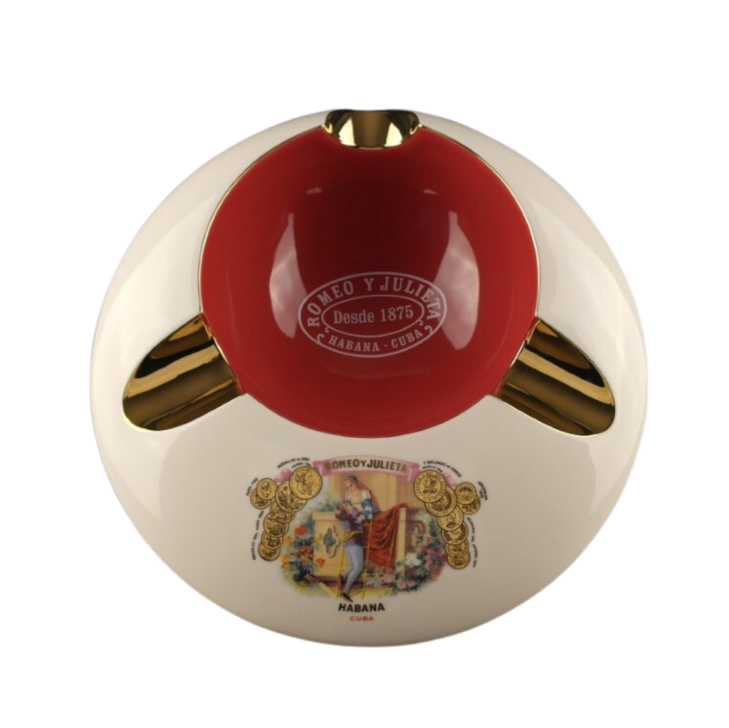 Cigarte Romeo and Julieta Cigar Ashtray Porcelain - 3 Cigars