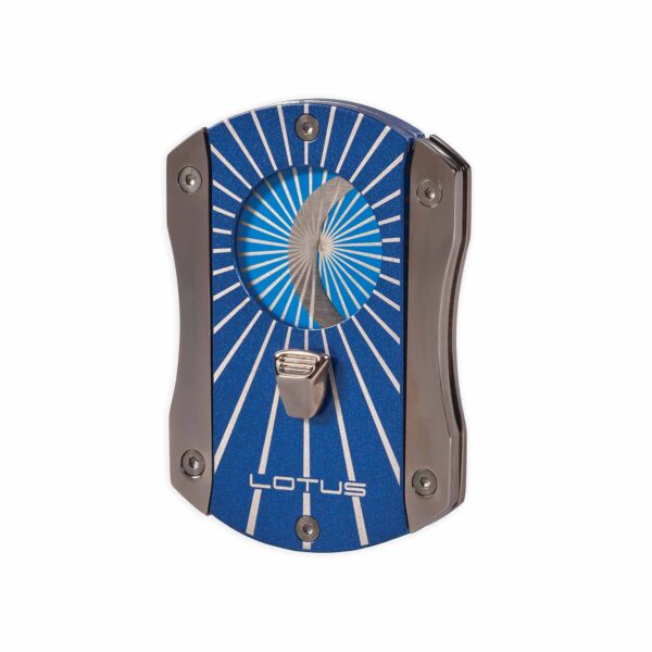 Lotus Starburst Cigar Cutter Blue
