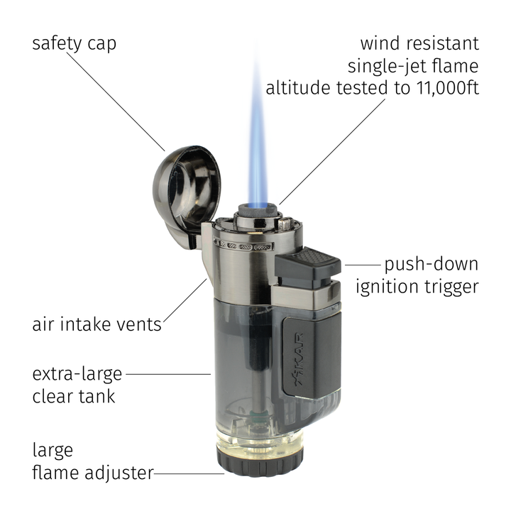 Xikar Tech Single Jet Lighter Black