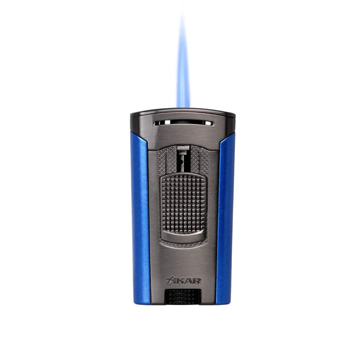 Xikar Astral Single Jet Cigar Lighter Gunmetal/Blue