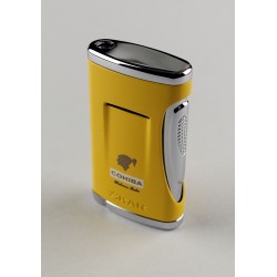 Xikar Cohiba Cigar Cutter and Lighter Set Black and Yellow
