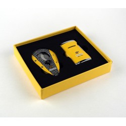 Xikar Cohiba Cigar Cutter and Lighter Set Black and Yellow