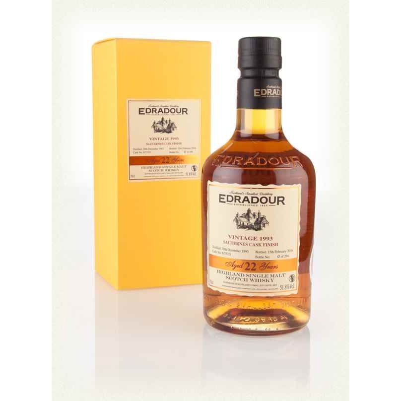 Edradour Vintage 1993 Sauternes Cask Finish, single malt whisky, fine spirits, premium drinks