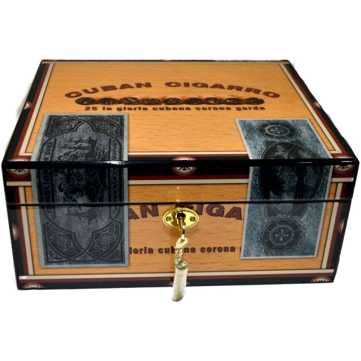 Budget cigar humidor, 40 cigars, cigar accesories 