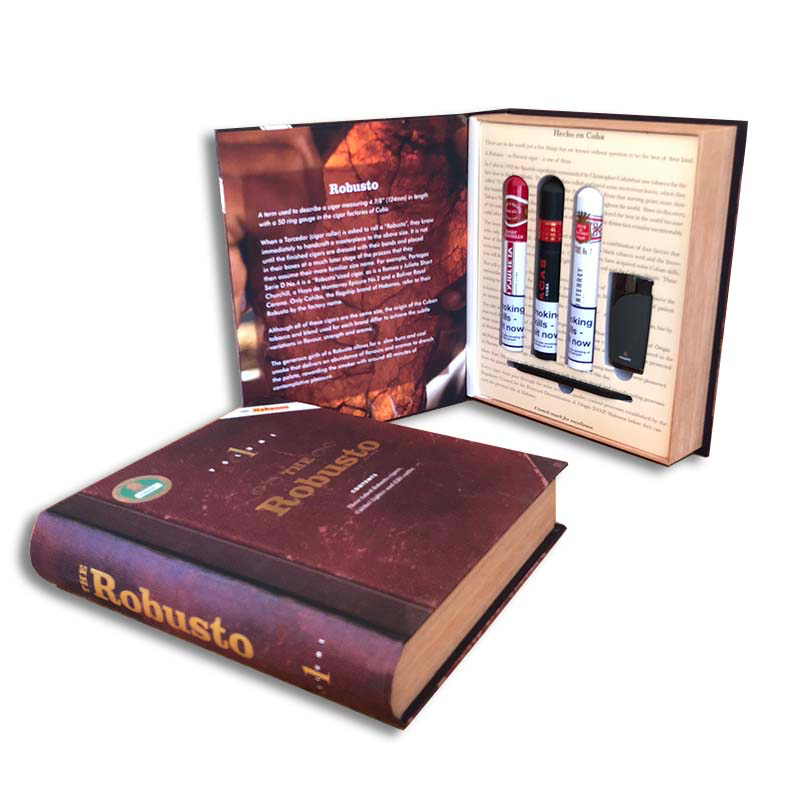 Book Gift Box The Robusto, cuban cigar gift box