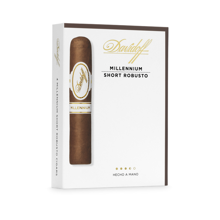 Davidoff Millennium Short Robusto, Davidoff Cigars, new world cigars, hand made cigars, pack of 4