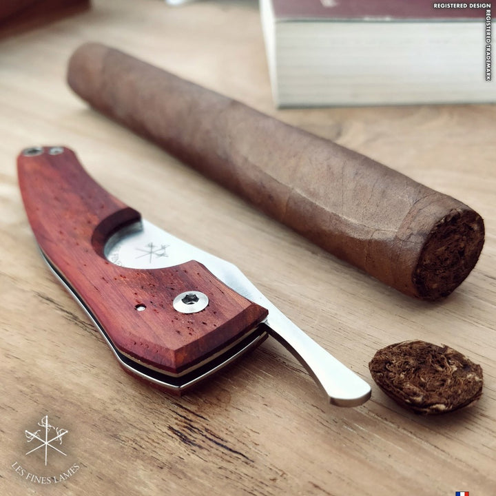 Les Fines Lames Le Petit - Padauk, cigar cutter, cigar accessories, cigar knife