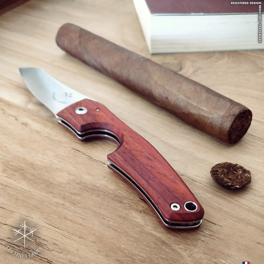 Les Fines Lames Le Petit - Padauk, cigar cutter, cigar accessories, cigar knife