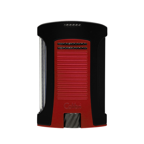 Colibri Daytona Black &amp; Red Single Jet Flame Cigar Lighter