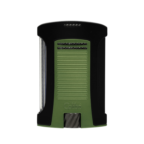 Colibri Daytona Single Jet Flame Lighter Black &amp; Green, cigar accessories, cigar lighters.