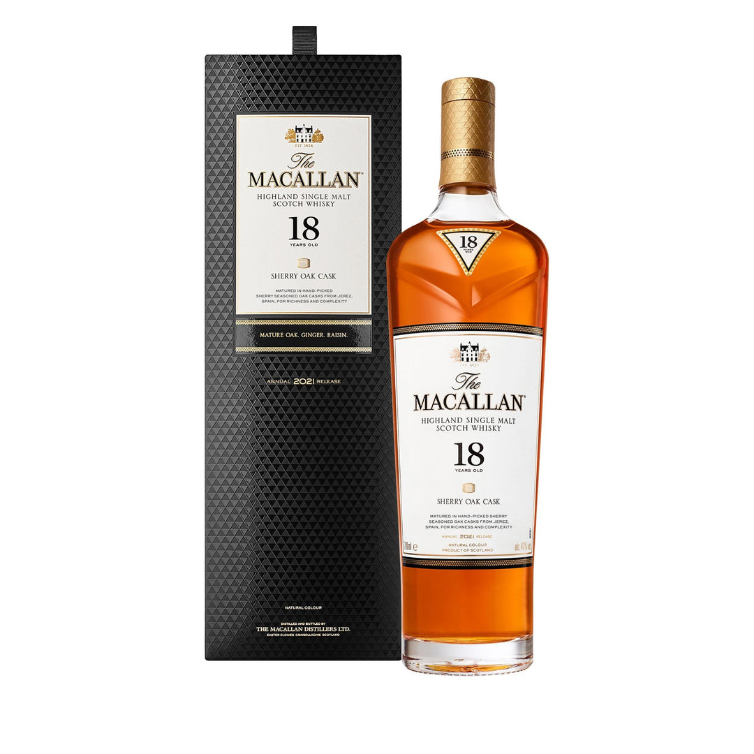 The Macallan Single Malt Scotch Whisky 18 Years Sherry Oak Cask
