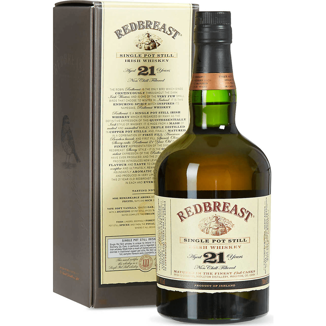 Redbreast 21 Years Old Single Pot Still Irish Whiskey 70cl
