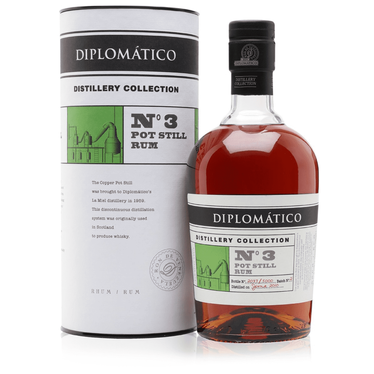 Diplomatico Pot Still Rum Distillery Collection No.3, fine spirits, premium drinks